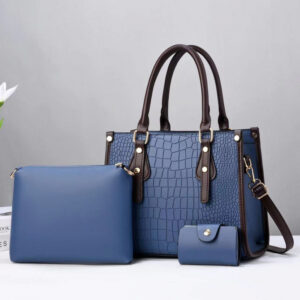 B Three Piece Mother And Child Stone Pattern One Shoulder Crossbody Women’s Bag Textured Large Capacity Handbag