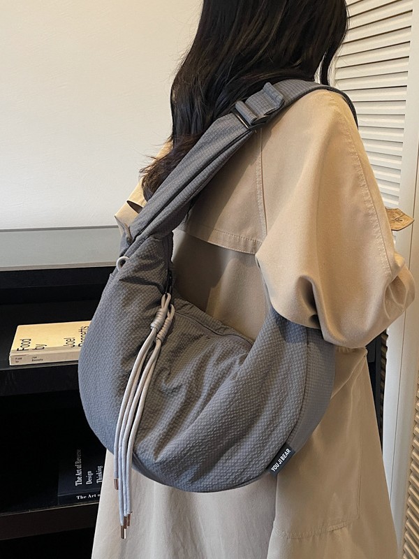 High-End Niche Simple Plaid Dumpling 2026 New Lightweight Casual Large Capacity Cloth Crossbody Bag Trendy - Image 5