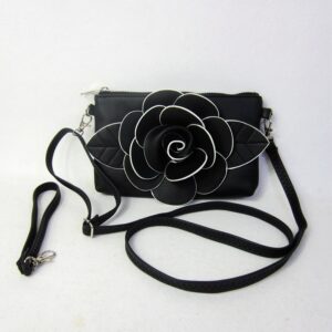 Women’s Bags Of Three Dimensional Camellia Shoulder Messenger Mobile Phone Coin Purse Cute Creative Flower Handbag Small