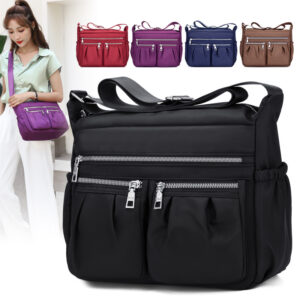 Casual Women’s Crossbody Nylon Fabric Multi-pocket Large Capacity Lightweight Waterproof High-end Fashion Travel