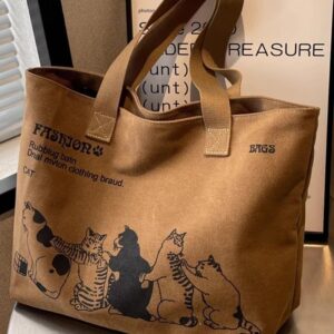 Spring Summer Large Capacity Canvas Women 2026 New Fashion Single Shoulder Tote For Students Class Bag