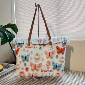 Large Capacity 3D Digital Zipper Tassel For Students Double Sided Printed Hand And Machine Washable Women’s Fashion Bag