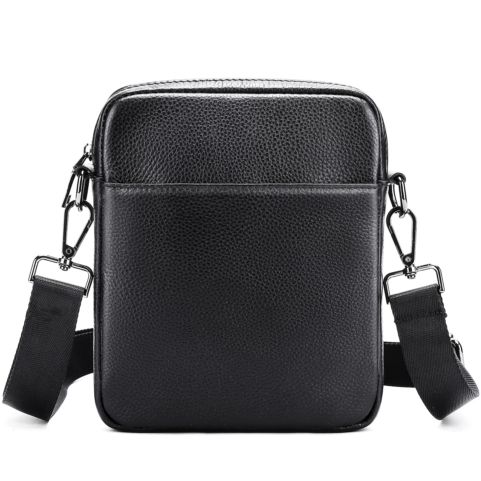 Head Layer Retro Leather Square Bag, Cowhide Vertical Versatile Small Shoulder Bag - Image 5