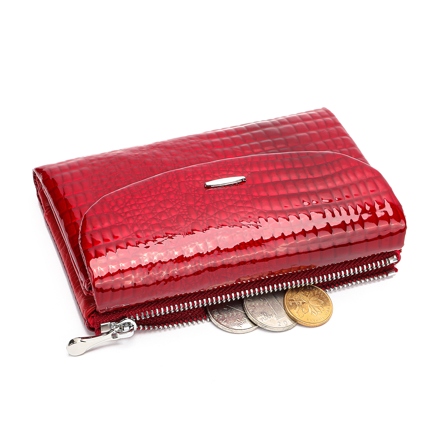 New Women High End Short Genuine Leather Stall Supply Wallet Fashion Coin Purse - Image 3