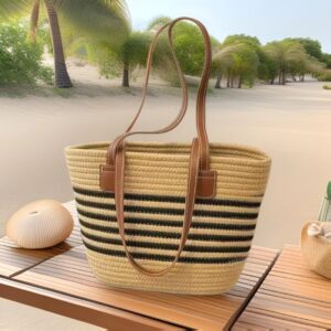 Summer Large Capacity Commuter Woven Tote Women, Shoulder Straw Bag For Beach Vacation