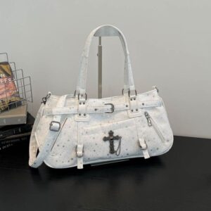 2026 Niche Dumpling-shaped Large-capacity New Fashion Versatile Trendy Cross-shaped Tote Shoulder Underarm French Bag