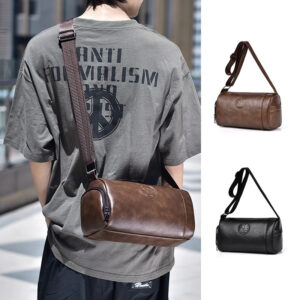Men’s Premium Waterproof Crossbody – Stylish & Spacious PU Leather Messenger Bag For Daily Use​