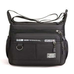 High quality Oxford cloth men’s shoulder leisure waterproof lightweight travel multi layer storage portable messenger