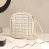 Beige makeup bag