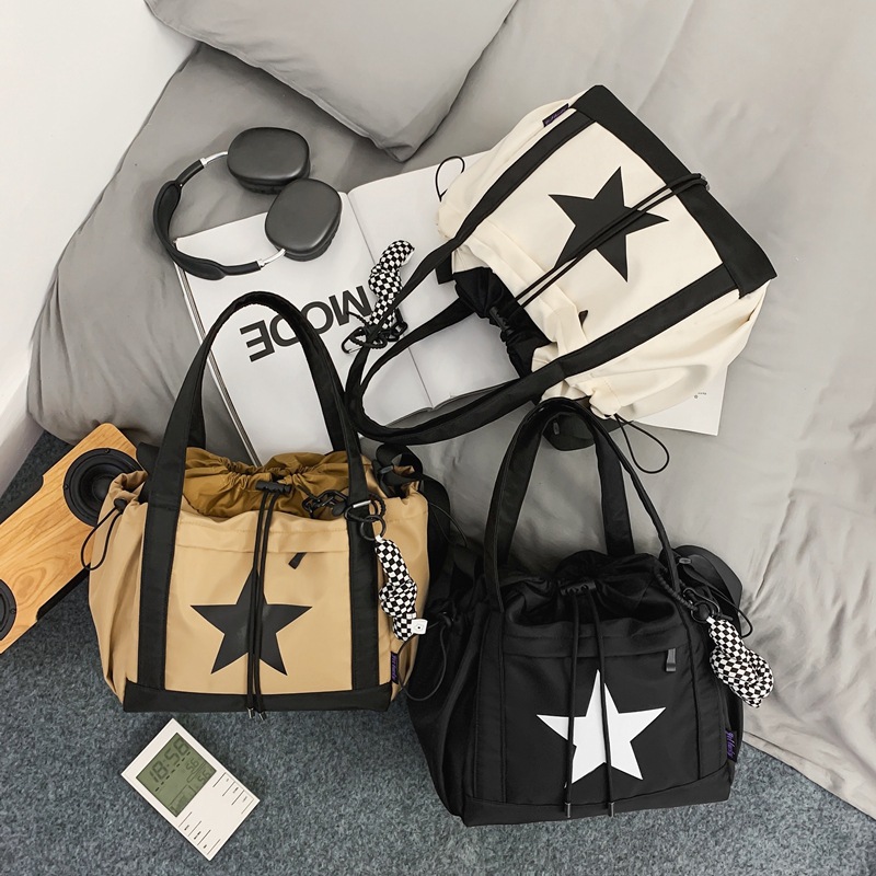 Large Capacity Canvas For Women Trendy Casual Workwear Student Class Commuting Handheld Shoulder Crossbody Bag