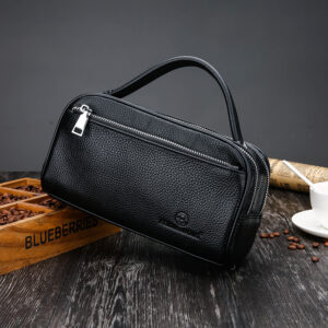 2026 High Quality Men’s Genuine Leather Handbag, Cowhide Large Capacity Business And Leisure Handbag
