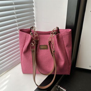 2026 New Student Class Commuting Versatile Large Capacity Casual Fashionable Textured Tote Bag For Women