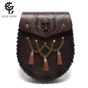 Viking Style Medieval Leather Coin Pouch – Retro Embossed Knight Belt Bag, Vintage Waist Bag for Cosplay and Outdoor Use