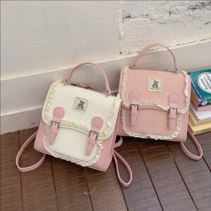 Fresh Sweet Lace-trimmed Handbag For Women, 2026 New Model, Simple And Stylish Commuter Shoulder Bag
