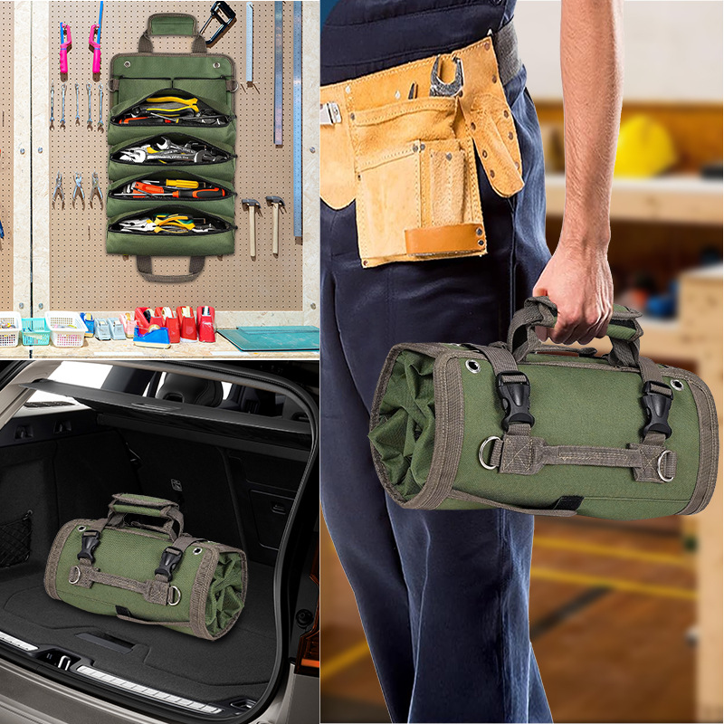 Functional Bags Roll Up Electrician Car Hanging Storage Vehicle Hardware Tool Bag - Image 3