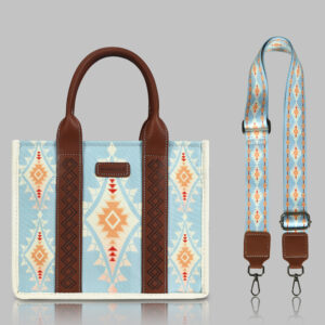 Advanced canvas tote one shoulder Bohemian handbag, ethnic color crossbody bag, 2026 new Lingge temperament women’s bag