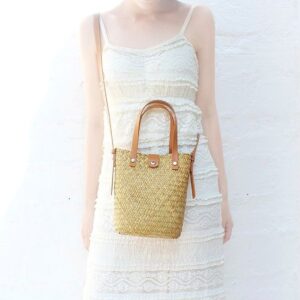 Straw Woven Hand Knitted Cross Body Bag, A Niche And Versatile Shoulder – Carried Coin Purse, Raffia Mobile Phone Bag