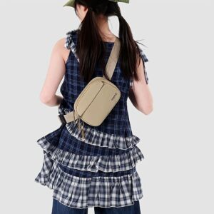 Women Nylon Mini Crossbody Camera Wide Strap Water Resistant Casual Daily Travel Shoulder Sling Fanny Bag