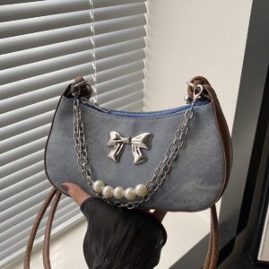Women’s Underarm With A Unique Design, 2026 New Fashion, Popular This Year, Hot-selling Bowknot Shoulder Crossbody Bag