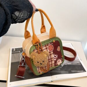 Gingerbread Siam Crossbody For Women 2026 Early Spring New Cute Plaid Handbag Niche Design Phone Small Bag