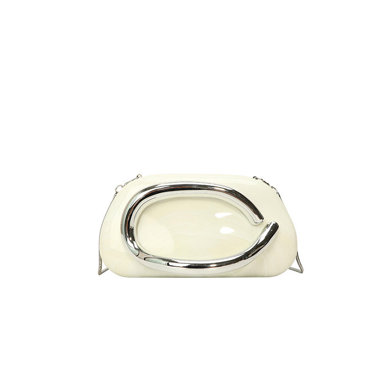 New Light Metal One Shoulder Crossbody Chain Ladies Mini Fashion Wedding Dinner Clutch Bag - Image 6