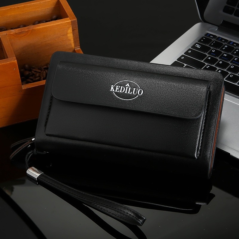 Cross-Border Double Zipper Business Commuting Large Capacity Clutch Men's Bag - Image 4