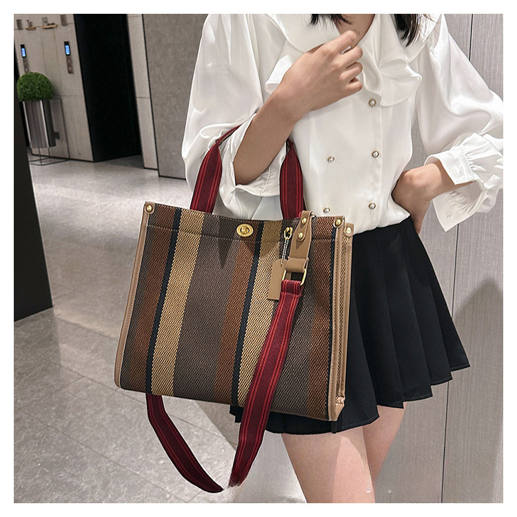 Women's Large Canvas Bag Denim Shoulder Vintage Briefcase Pretty Tote Commuter Travel Campus Casual Handbag - Image 7
