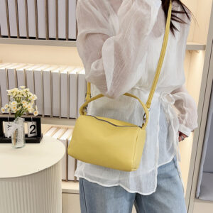 Korean Style Exquisite Handheld Pillow For Women 2026 Fashion Cute Single Shoulder Crossbody Boston Mini Puffer Bag