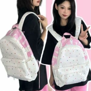 WTAII Wish Series Large Capacity Student Backpack For Girls Star Shaped Shoulder High School Laptop Bag