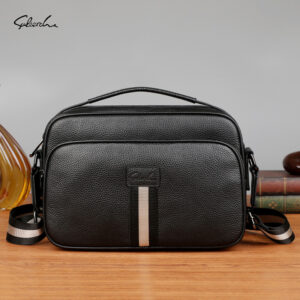 Premium Genuine Leather Crossbody Bag For Men – Waterproof & Durable Shoulder Sling Pack, Business Casual Design With