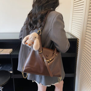 2026 Spring New Large Capacity Tote Women’s Commuter Chain Multi-use Backpack Vintage Single Shoulder Crossbody Bag