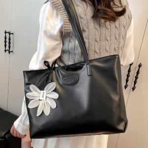 Minimalist Tote For Women – Stylish Magnetic Closure Shoulder Bag (Oversized, Soft PU, Crossbody-Friendly, Comes With