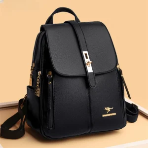 2026 En Cuir De Luxe Pour Femmes Et Filles, Décontracté, Vintage Noir, Sacs D’école, Sac À Dos Mochila