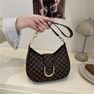 Fashionable Women’s With A High-end Feel, Semi-circular Underarm 2026 New French Chain Shoulder Bag, Vintage Saddle Bag