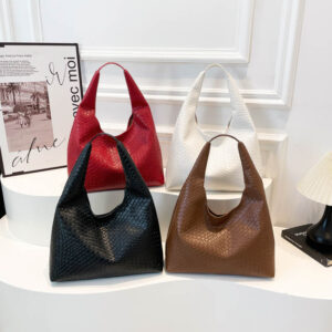 Fashion Niche Woven Pattern Handbag Women’s 2026 Summer New Light Luxury Shoulder Trendy Underarm Bag