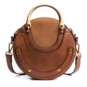 Our store’s hot-selling 2026 foreign trade women’s small round bags European and American fashion frosted splicing