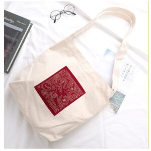 New Printed Women’s Crossbody Handbag Shopping Artistic Shoulder Student Canvas Bag