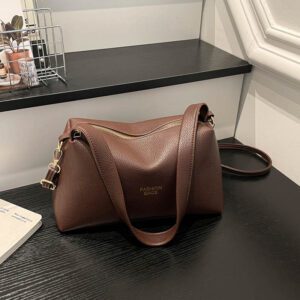 Fashionable High-End Soft Leather Handbag For Women, Versatile Casual Simple Shoulder Bag, Office Commute Niche