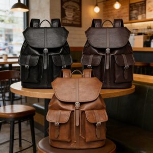 New Stylish Large-capacity PU Multifunctional College Student Backpack For Travel, Fashionable Women’s Backpack, Trendy