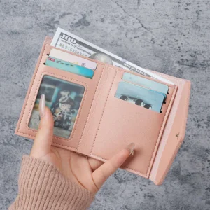 New Trendy Women’s Wallet Short Thin Student Korean Cute Mini Simple Card Holder For Women