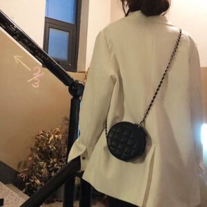 Niche design 2026 new internet celebrity small round rhombus versatile chain fashion trend single shoulder crossbody bag