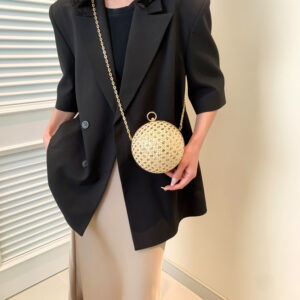 New Crossbody Chain Casual Small Round 2026 Spring Minimalist Fashion Shoulder Bag For Women