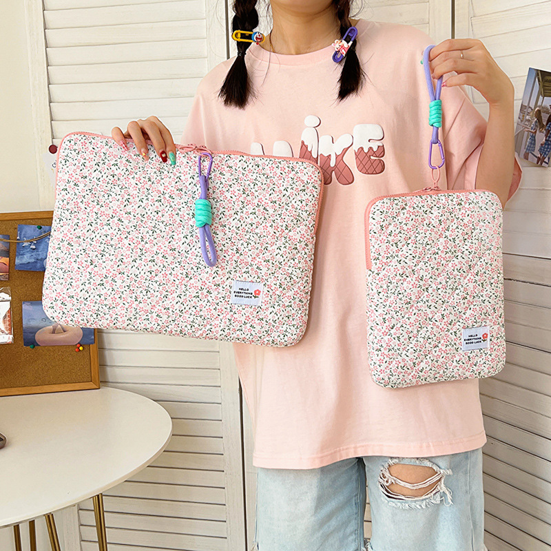 Laptop Handheld Computer Women 11 13 15 Inch Inner Sleeve Floral Ipad Storage Bag