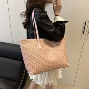 2026 New Women’s Simple Fashion Letter Print Shoulder Tote Bag