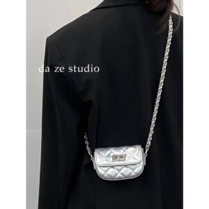 for Women 2026 New Crossbody Super Popular Chain Summer Silver Versatile Exquisite Small Unique Mini Bag