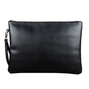 Clutch Wrist Large Capacity Casual A4 Document PU Leather Bag Simple Men’s Handbag