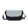 Dark blue with white