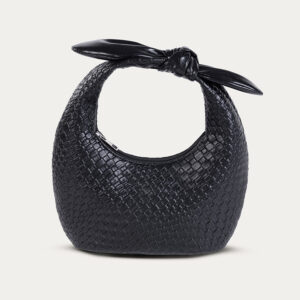 Elegant Bags For Women Autumn And Winter Woven Pattern PU Handbag Half Moon Women’s Bag