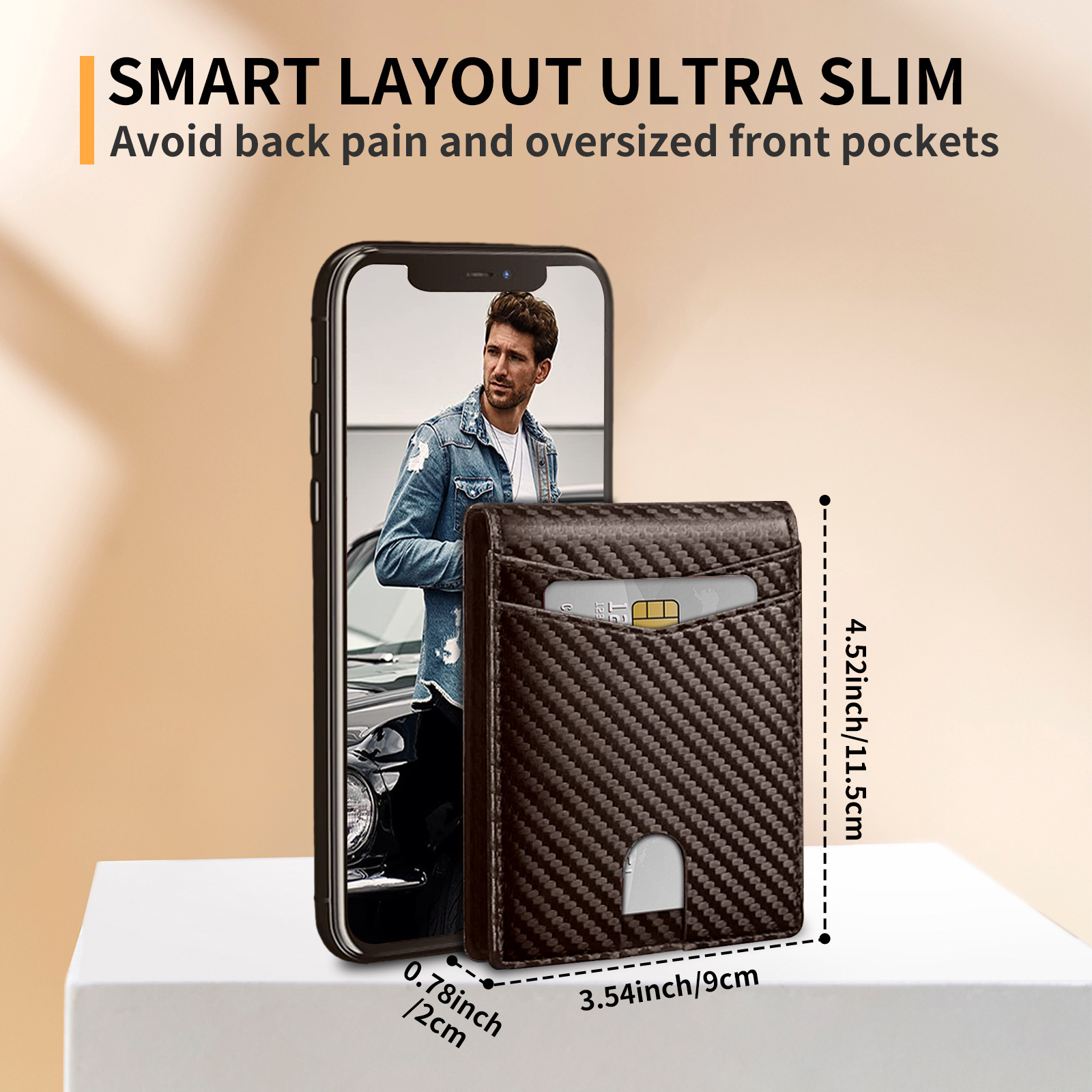 High Quality New Genuine Leather Soft Men's Ultra-thin Wallet For Men - Image 4