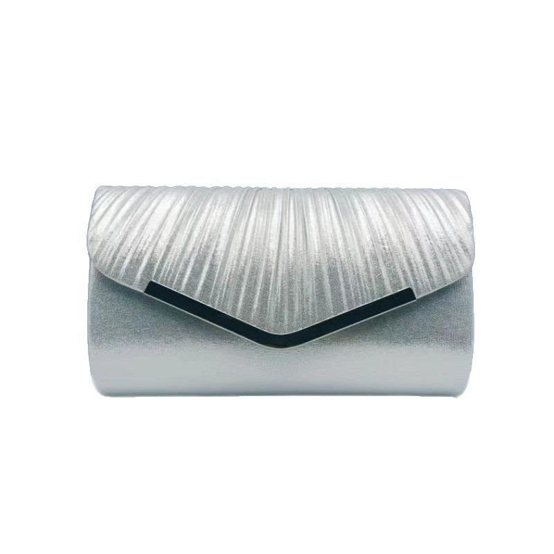 New Clutch Socialite Pleated Crossbody Evening Horizontal Square Small Phone Bag - Image 5
